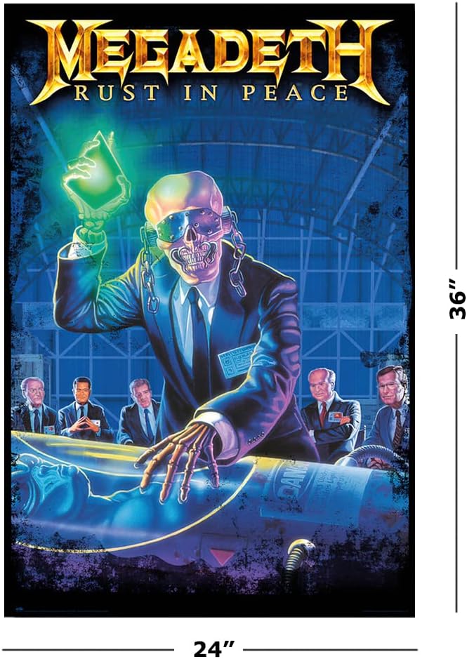 Megadeth - Music Poster (Album Cover: Rust In Peace) (Size: 24" x 36")