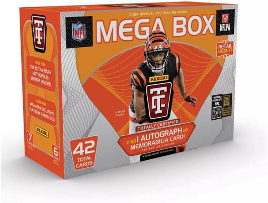 2024 Panini Totally Certified Football Mega Box (42 Cards/Box) Find One Auto or Memorabilia