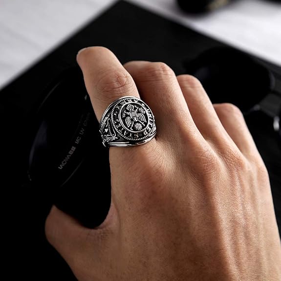 Men's Stainless Steel Domineering Vintage United States Army Military Ring