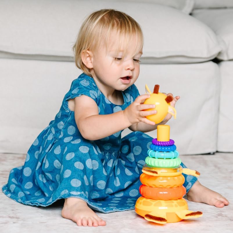 Stacking Toy, Includes 7 Unique Rings, Montessori Development