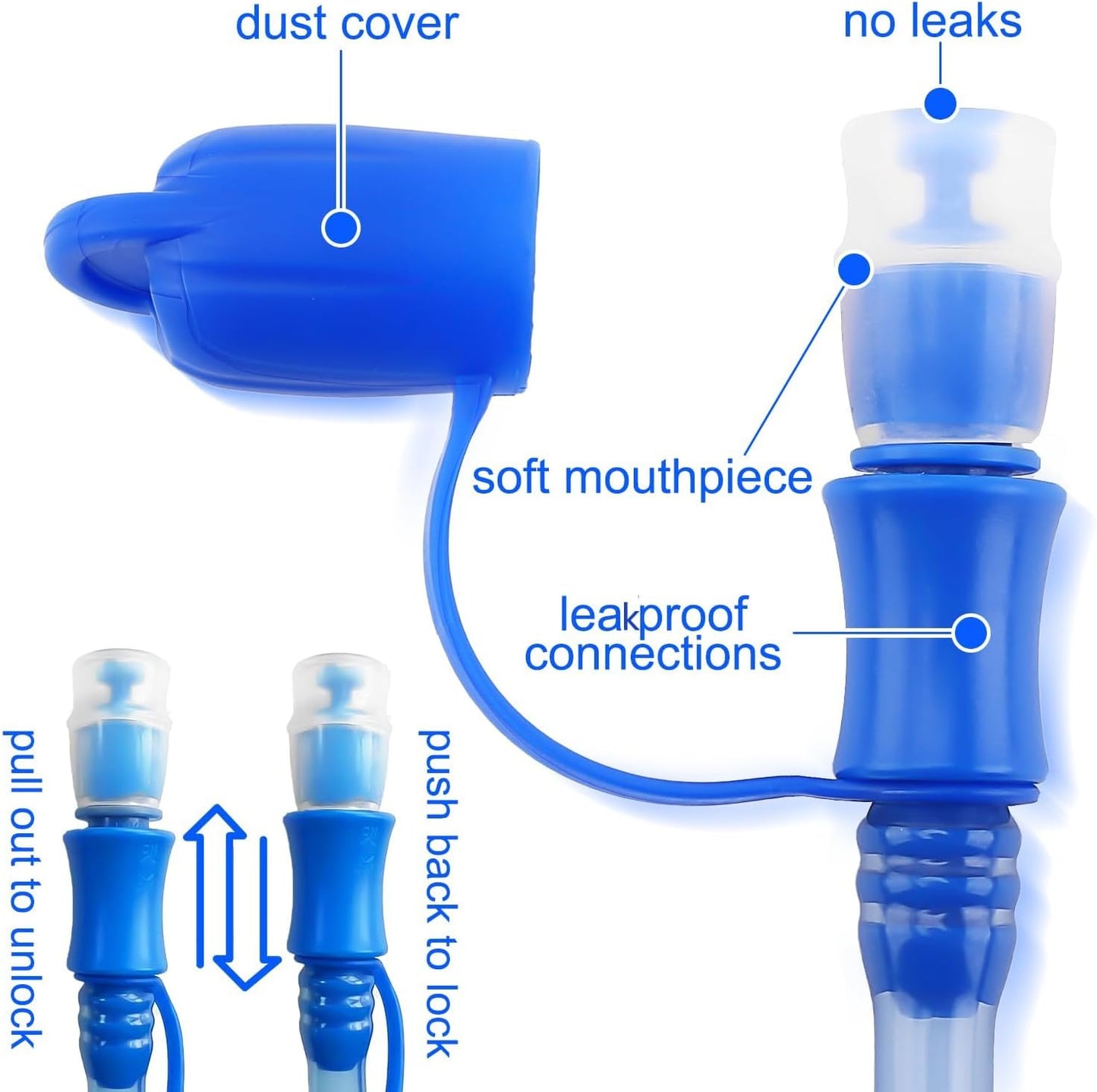 Blue Hydration Bladder: 1.5L Leak-Proof Water Reservoir Biggreenbear.com Big Green Bear