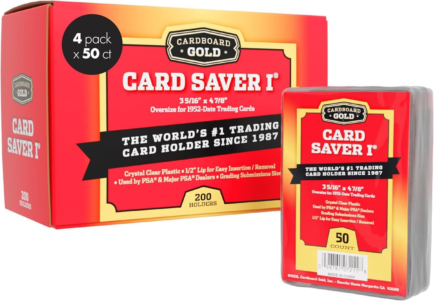 1-200 Count - Semi Rigid Card Holder, Trading Card Protectors -  BigGreenBear.com Baseball cards 29.99 USD Big Green Bear