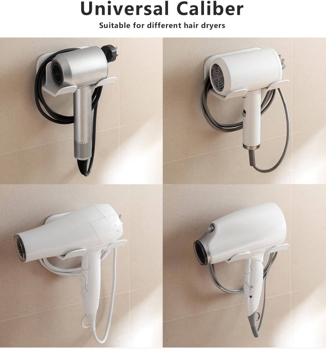 Universal Hair Dryer Holder, Blow Dryer Hanger Wall Mount -  BigGreenBear.com Beauty Products 11.39 USD Big Green Bear