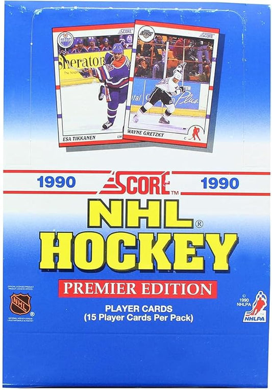 1990 - 1991 Score NHL Hockey Premier Edition Full Sealed Box of 36 Packs -  BigGreenBear.com hockey card 27.00 USD Big Green Bear