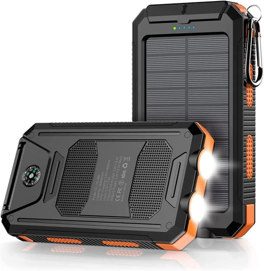 Power Bank, Solar Charger,36800mAh 5V3.1A QC 3.0 Dual 2 USB Port