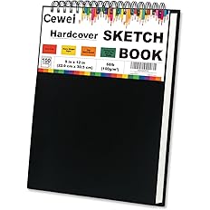 9" x 12" Sketch Book, Top Spiral Sketchbook, 100 Sheets Sketch Pad