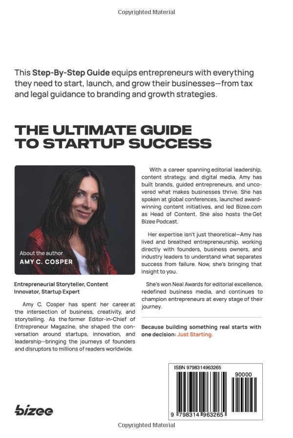 The Ultimate Guide to Startup Success: A step-by-step guide for how to form, launch, brand, and grow your startup Hardcover -  BigGreenBear.com Book 21.50 USD Big Green Bear