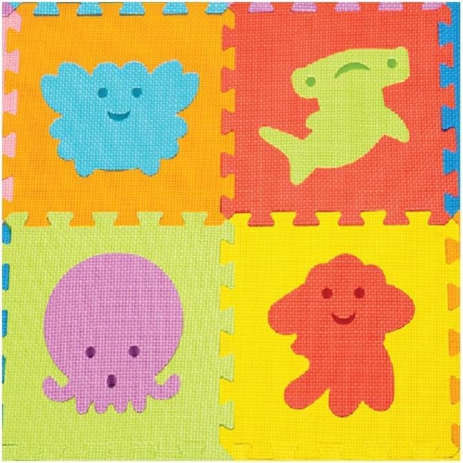 Foam Puzzle Floor Mat for Kids 12x12-16 Interlocking Play Mat Tiles with Colors