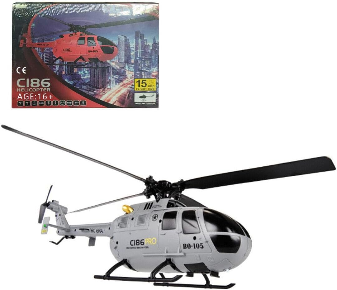 C186 BO105 RC Helicopter 2.4G RC 4CH Remote Control