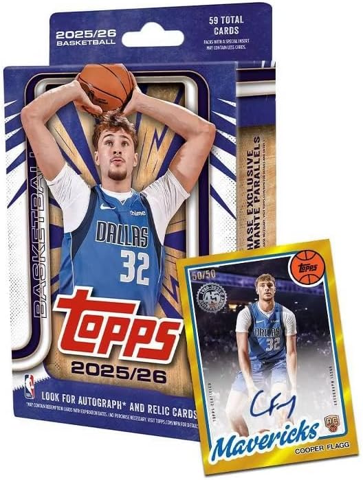 2025-2026 Topps NBA Basketball Trading Card Hanger Box 59 Total Cards -  BigGreenBear.com trading cards 24.99 USD Big Green Bear
