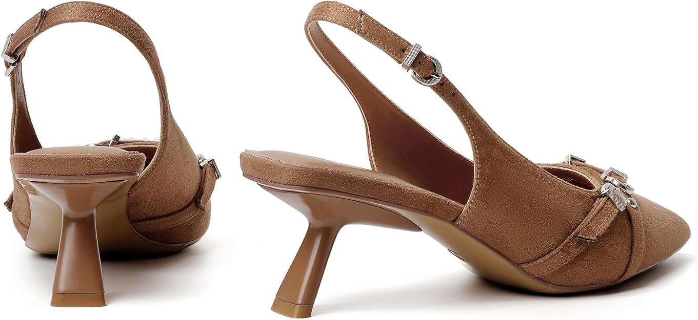 Kitten Heels for Women Pointed Toe Pumps Patent Leather -  BigGreenBear.com shoes 49.99 USD Big Green Bear