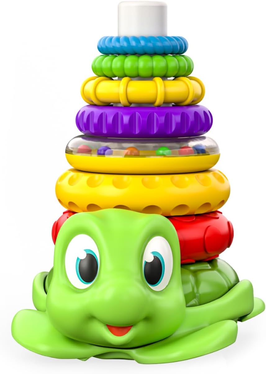 Baby Stacking Toy, Includes 7 Unique Rings, Montessori Development