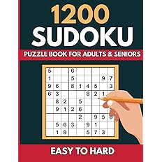 1200 Sudoku Puzzles For Adults: A Book with 1200 Sudoku Games from Easy to Hard: Paperback