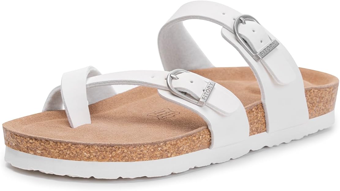 Women's Slide Sandals with Soft Cork Footbed -  BigGreenBear.com clothing 29.95 USD Big Green Bear