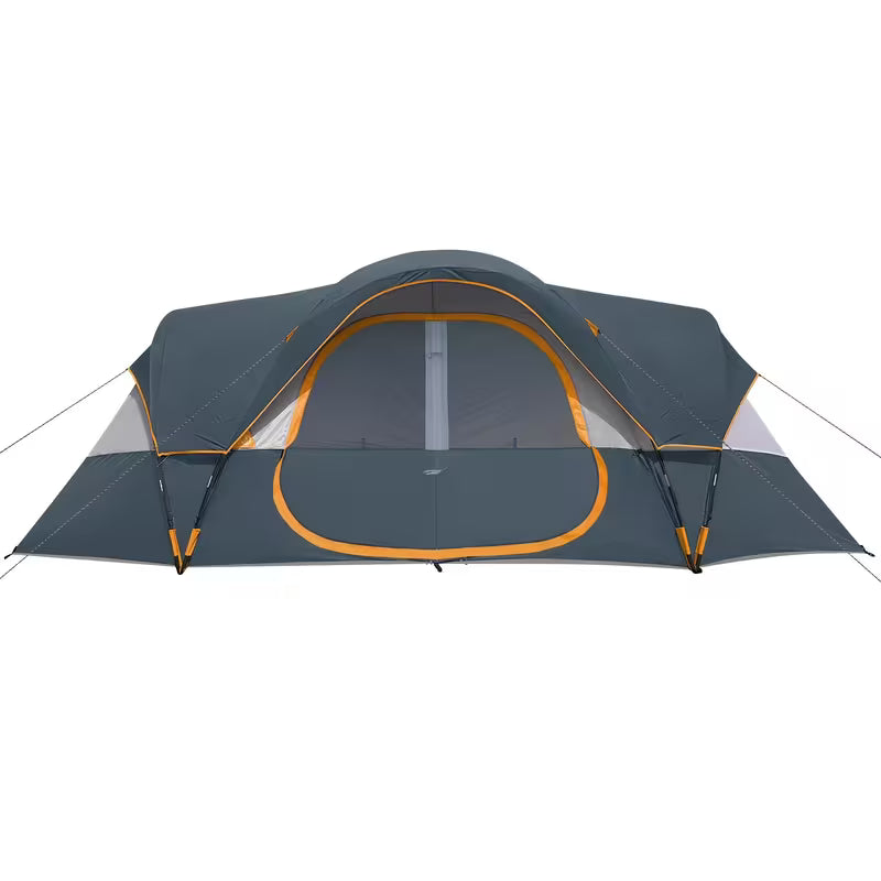 Gray and orange tent on a white background Biggreenbear.com