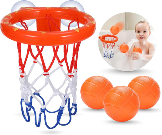 Bathtub Basketball Hoop for Kids Toddlers Ages 4-8,Suction Cup