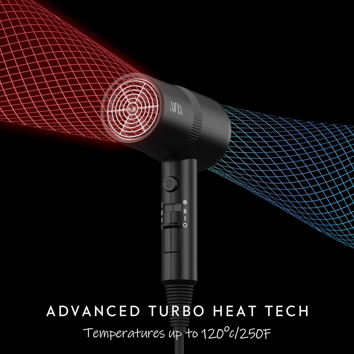 Hair Dryer with Diffuser, Blow Dryer for Women (Vader Black) -  BigGreenBear.com Beauty Products 24.33 USD Big Green Bear