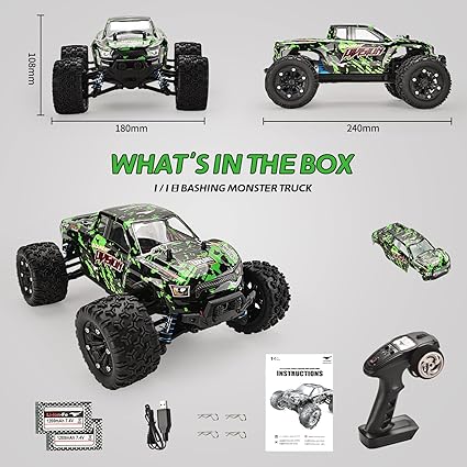 1:18 Scale All Terrain RC Cars, 40KM/H High Speed 4WD Remote Control Car