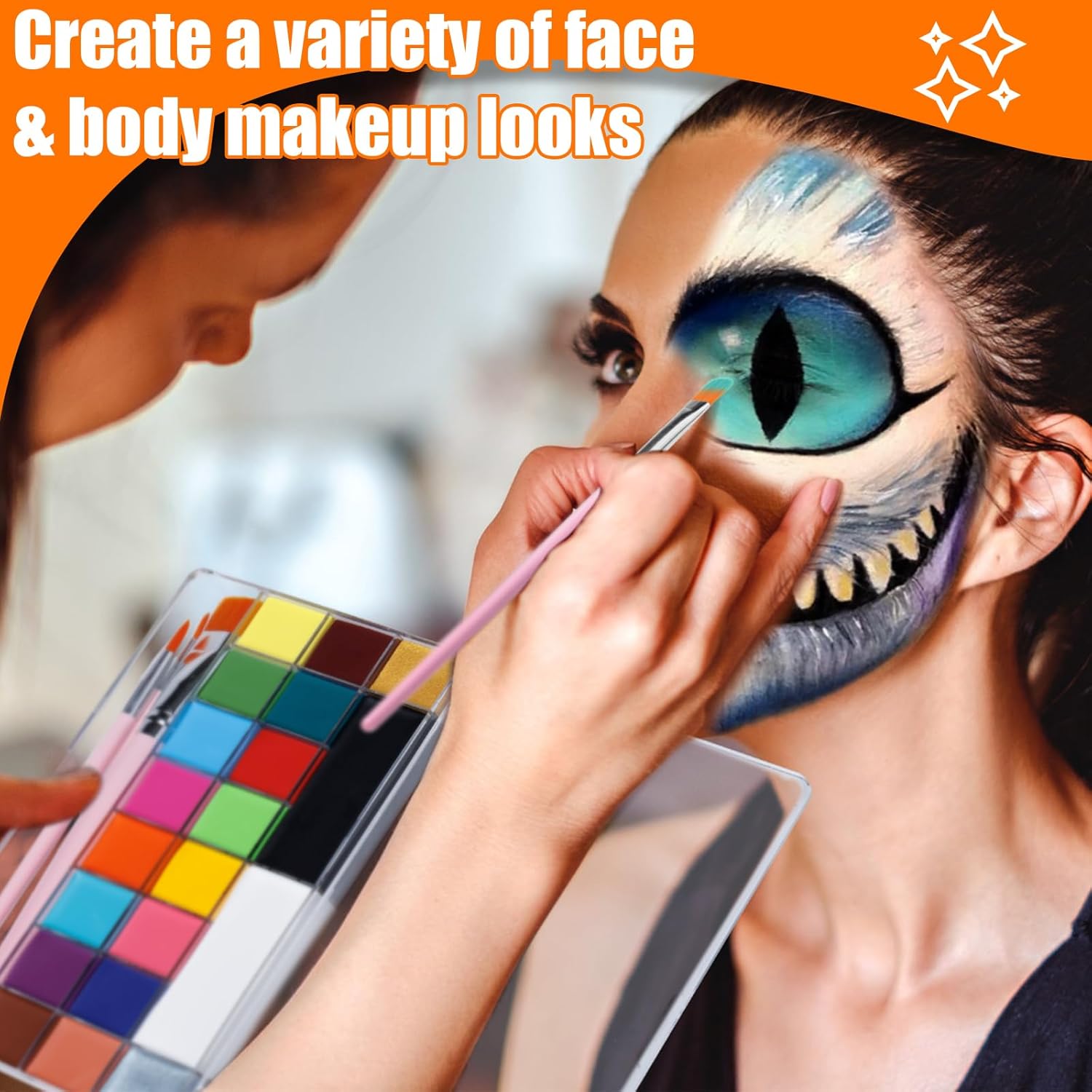 Face Body Paint Kit, 20 Colors Oil Based Painting Palette