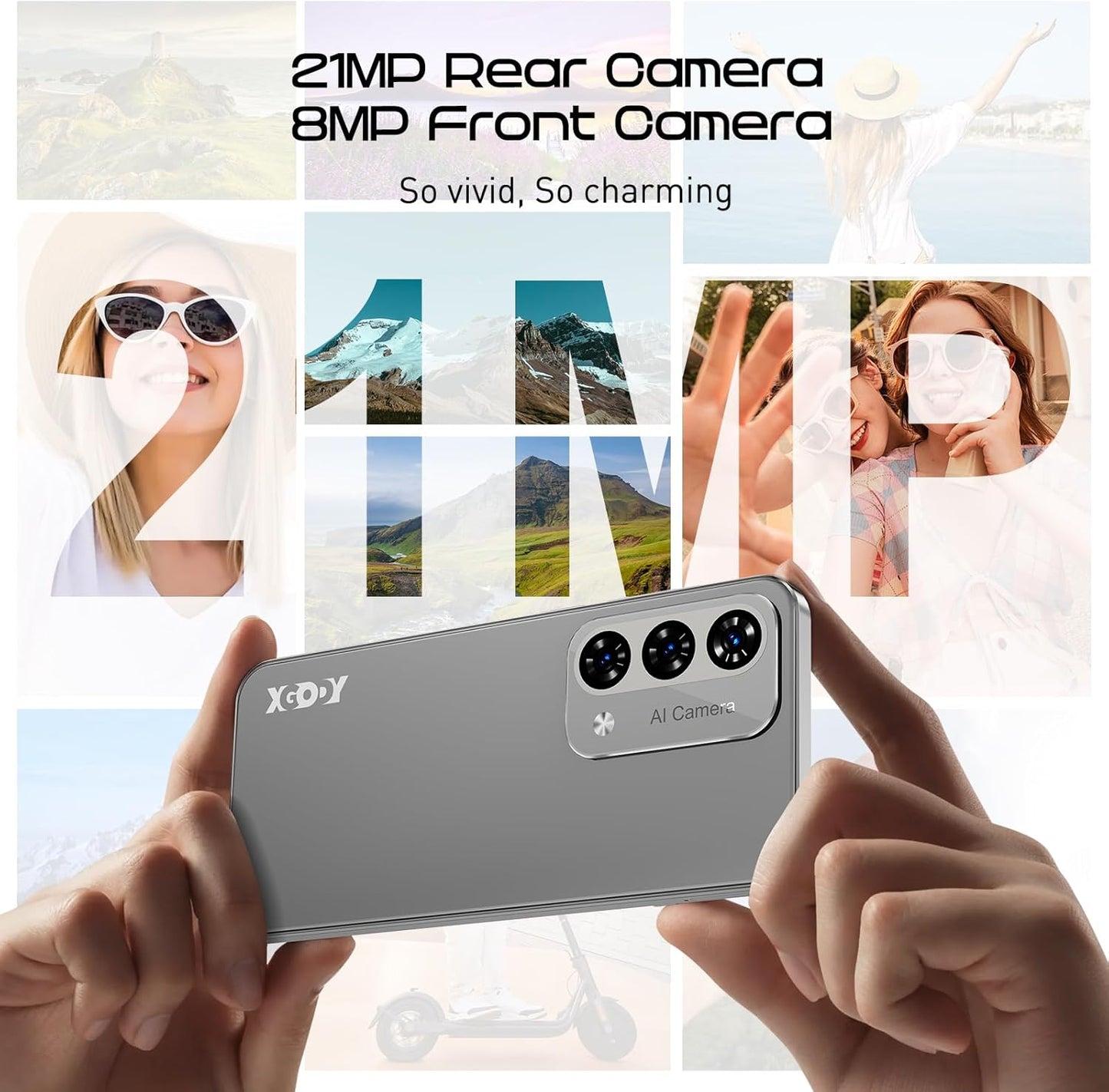 Xgody Unlock Phone Mate 60,6.79 Inch HD+ Screen Smartphone,4G Dual SIM Cheap Mobile Phones 4GB+ 128GB -  BigGreenBear.com cell phone 95.00 USD Big Green Bear