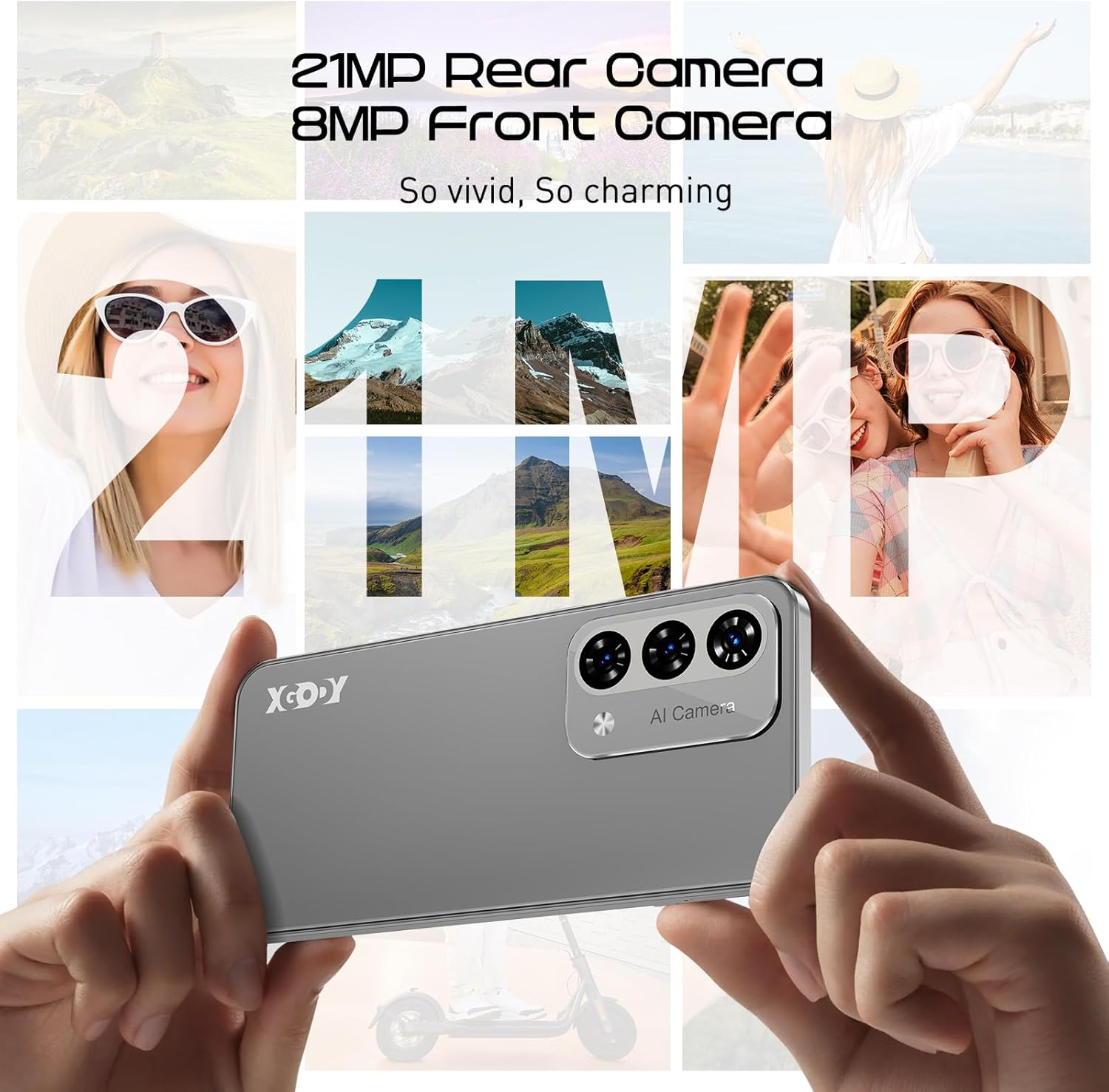Xgody Unlock Phone Mate 60,6.79 Inch HD+ Screen Smartphone,4G Dual SIM Cheap Mobile Phones 4GB+ 128GB -  BigGreenBear.com cell phone 95.00 USD Big Green Bear