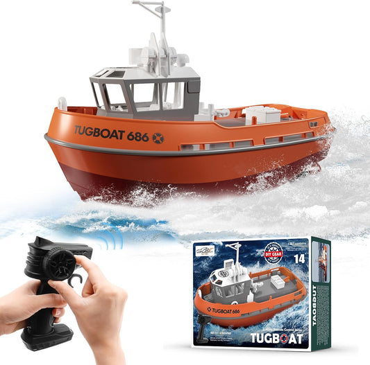 RC Boat, 1/72 RC Tugboat for Pools and Lakes -  BigGreenBear.com rc boats 29.95 USD Big Green Bear