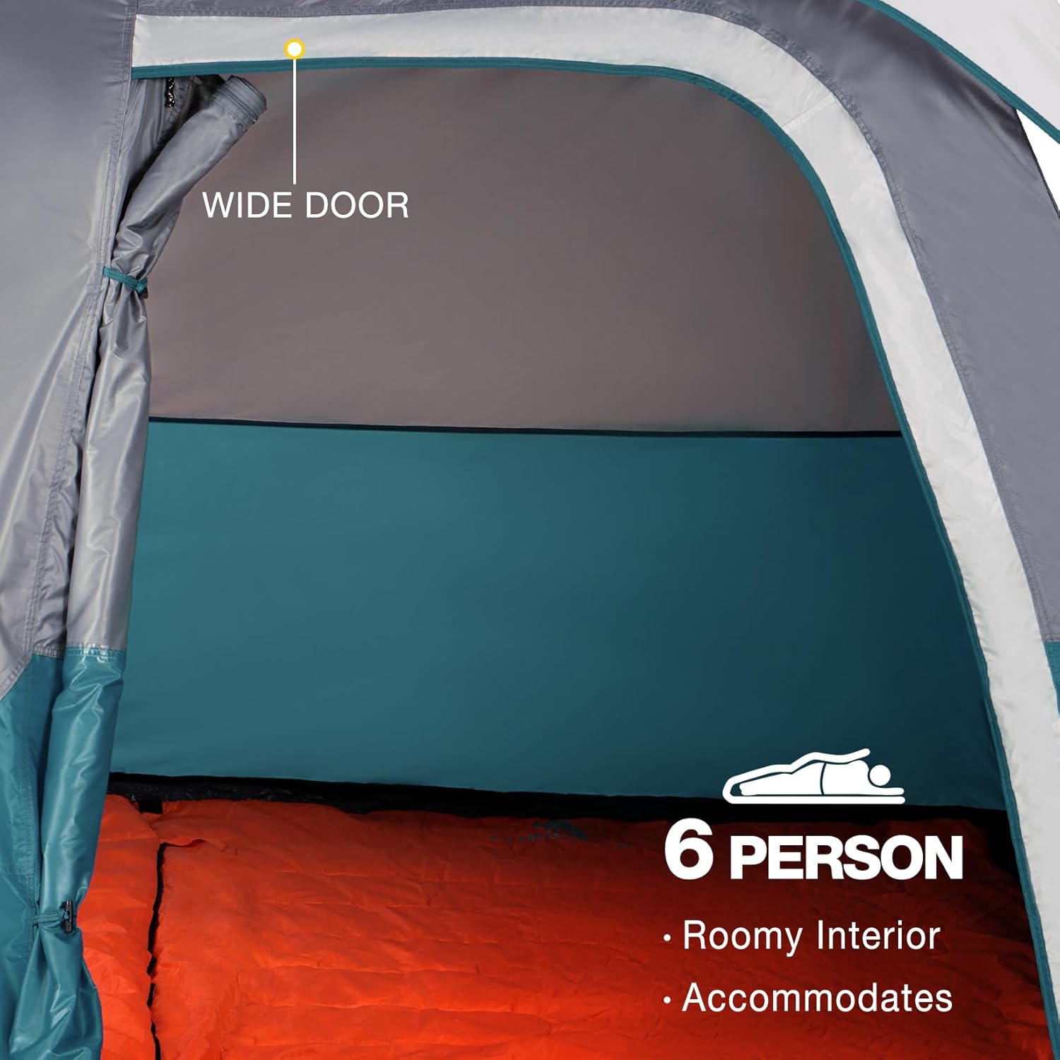 Close-up of 150D Oxford fabric with 2000mm PU waterproof coating on CAMEL CROWN tent.