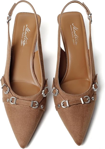 Kitten Heels for Women Pointed Toe Pumps Patent Leather -  BigGreenBear.com shoes 49.99 USD Big Green Bear