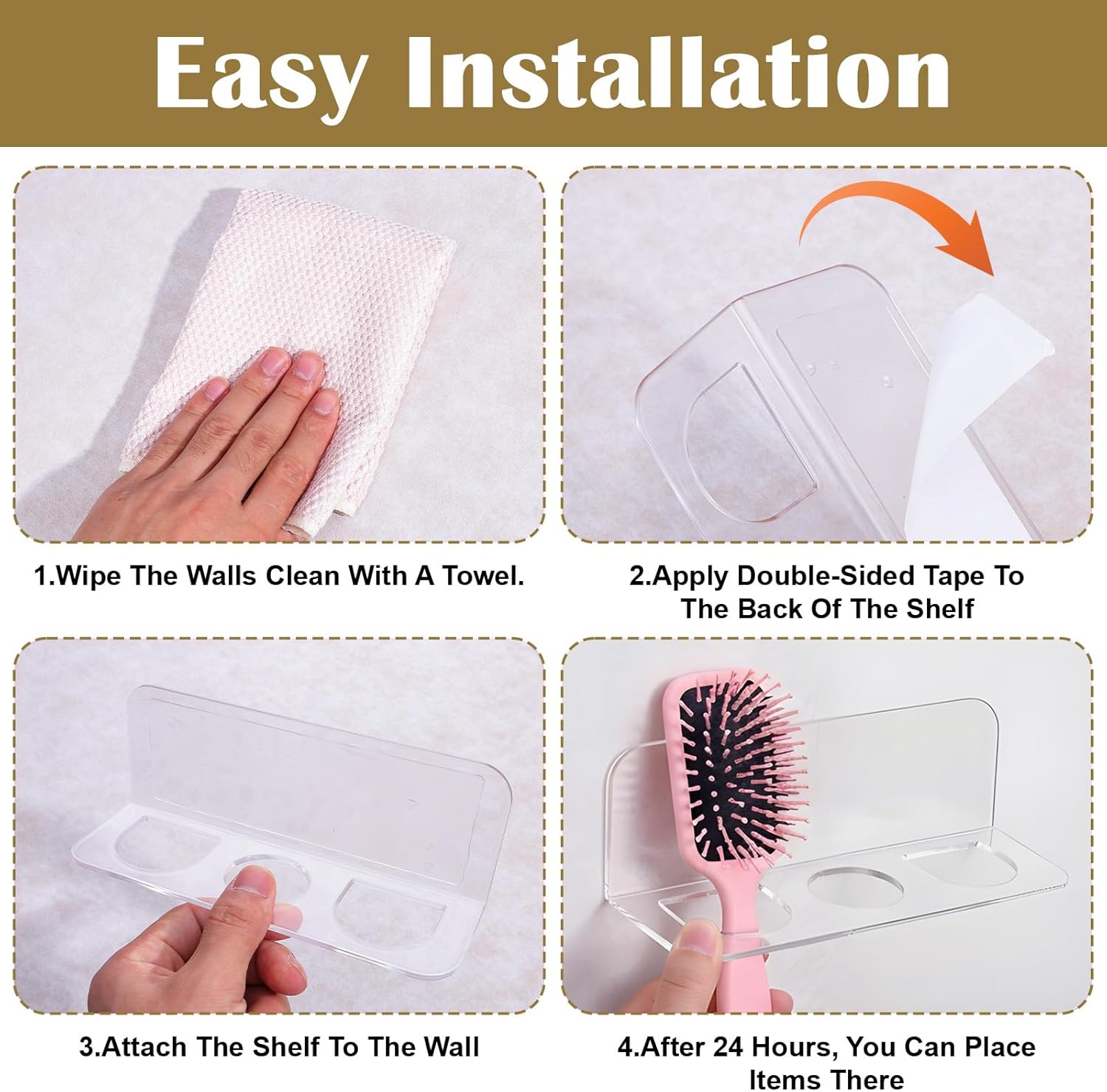 Bathroom Hair Brush Holder Wall Mounted -  BigGreenBear.com Beauty Products 8.99 USD Big Green Bear