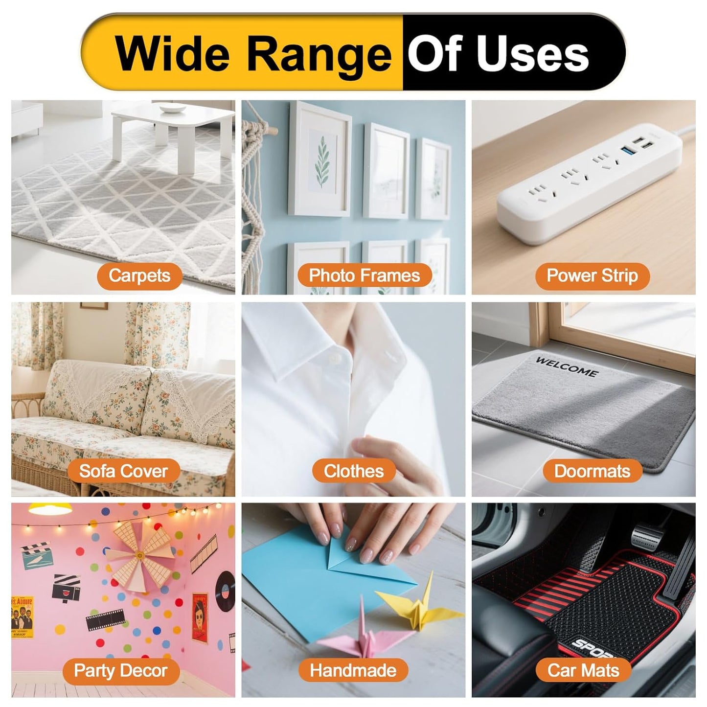 Heavy Duty Double Sided Mesh Tape -(1 Rolls, 3/4" x 66FT)