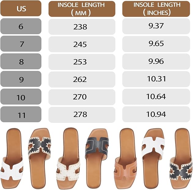 Womens Sandals Slip On Fashion Flat Sandals: Black -  BigGreenBear.com clothing 19.99 USD Big Green Bear