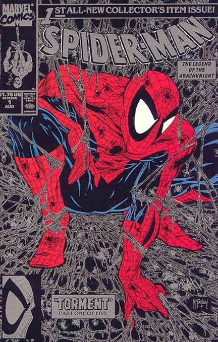 Spider-Man #1 McFarlane Silver Variant VF+ 8.5 1990