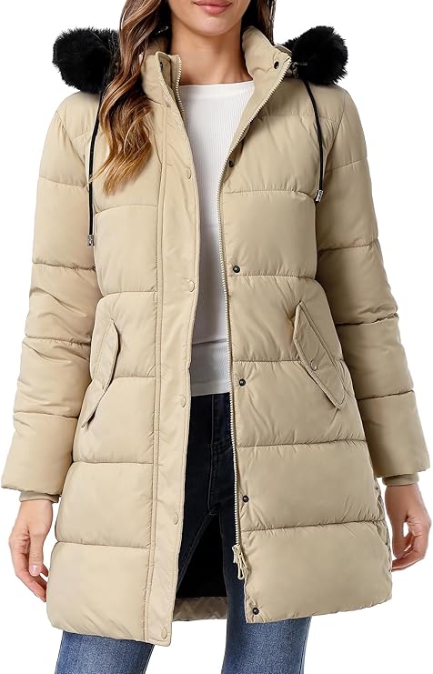 Women's Winter Coat Long Waterproof Parka - Warm Snow Jacket -  BigGreenBear.com clothing 59.00 USD Big Green Bear