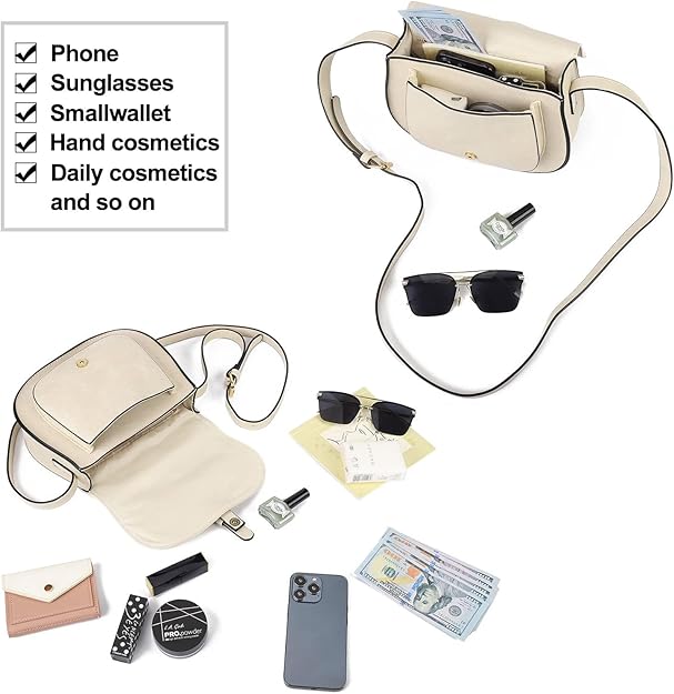 Crossbody Bags for Women, Small Saddle Purse -  BigGreenBear.com HANDBAGS 29.99 USD Big Green Bear