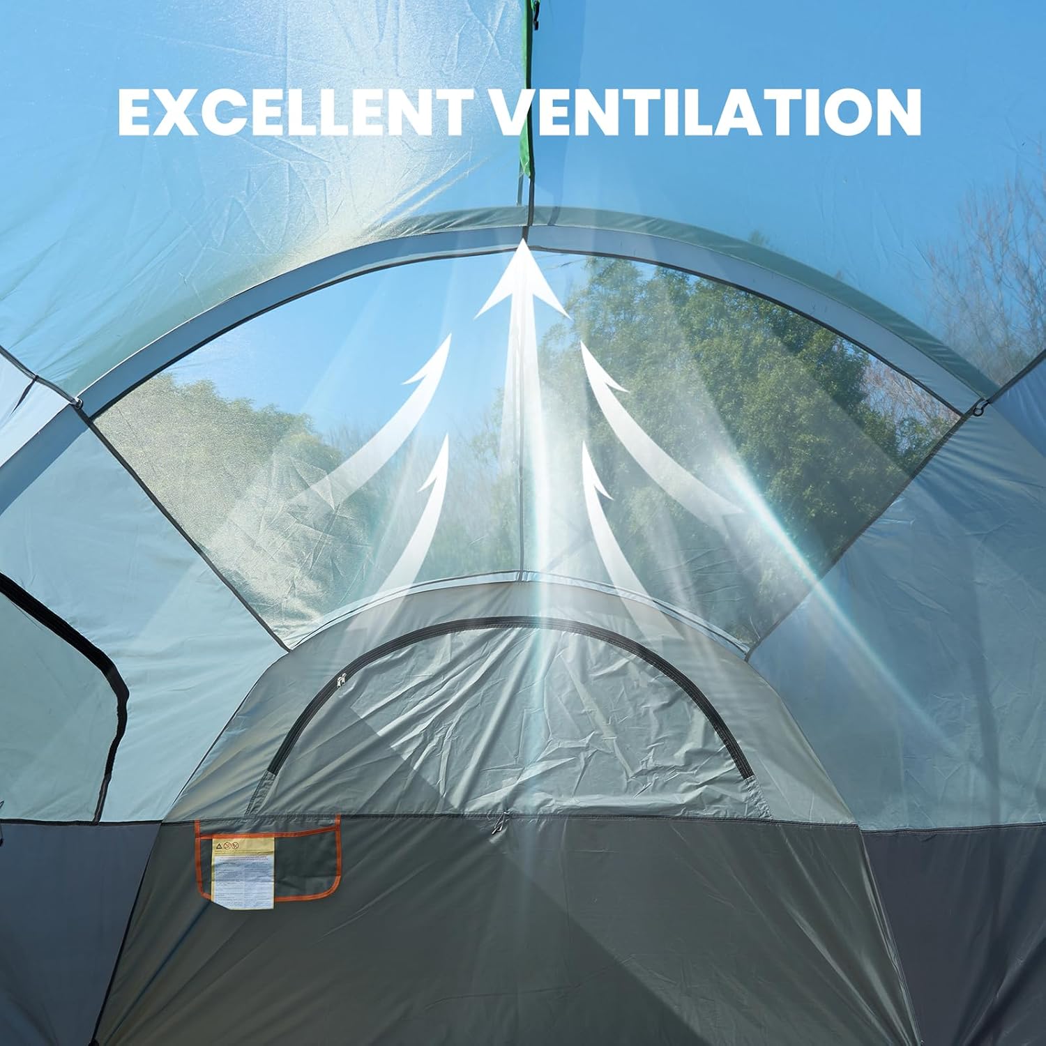 Tent with excellent ventilation feature highlighted