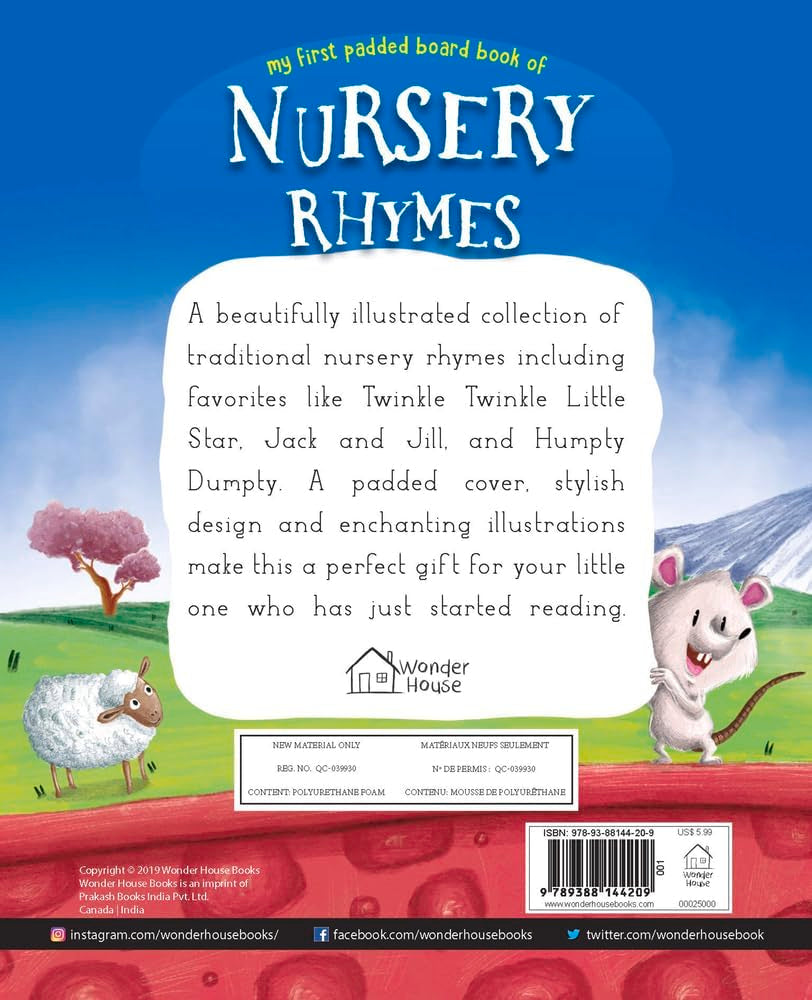 Nursery Rhymes Board Book: Illustrated Classic Nursery Rhymes -  BigGreenBear.com Book 7.99 USD Big Green Bear