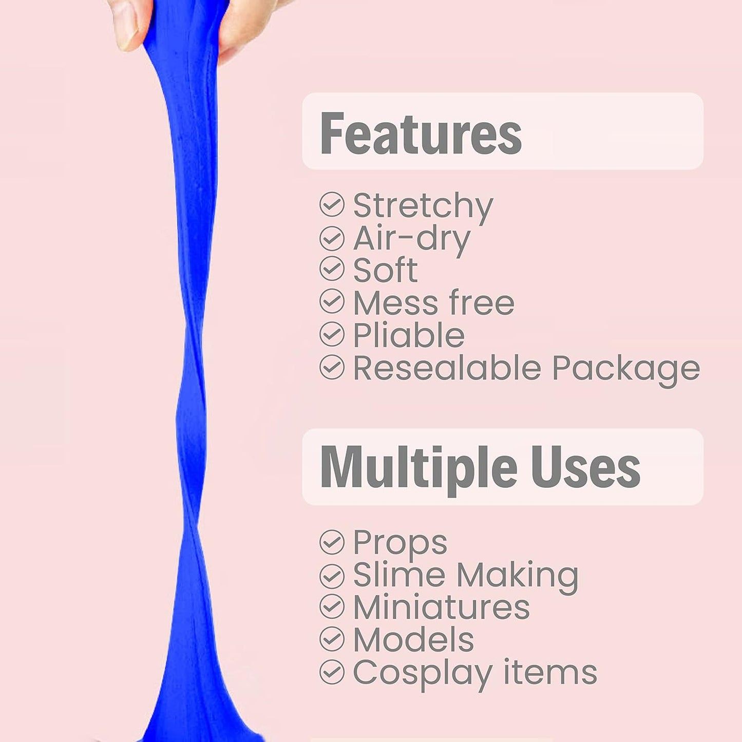 Blue Modeling Foam Clay Lite - 500 Grams- 1.1 Lbs.