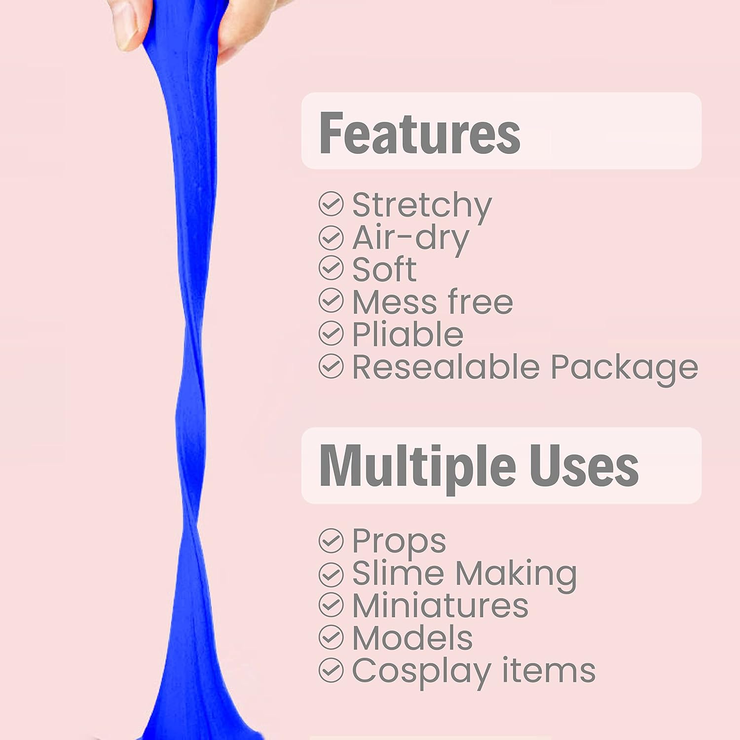 Blue Modeling Foam Clay Lite - 500 Grams- 1.1 Lbs.