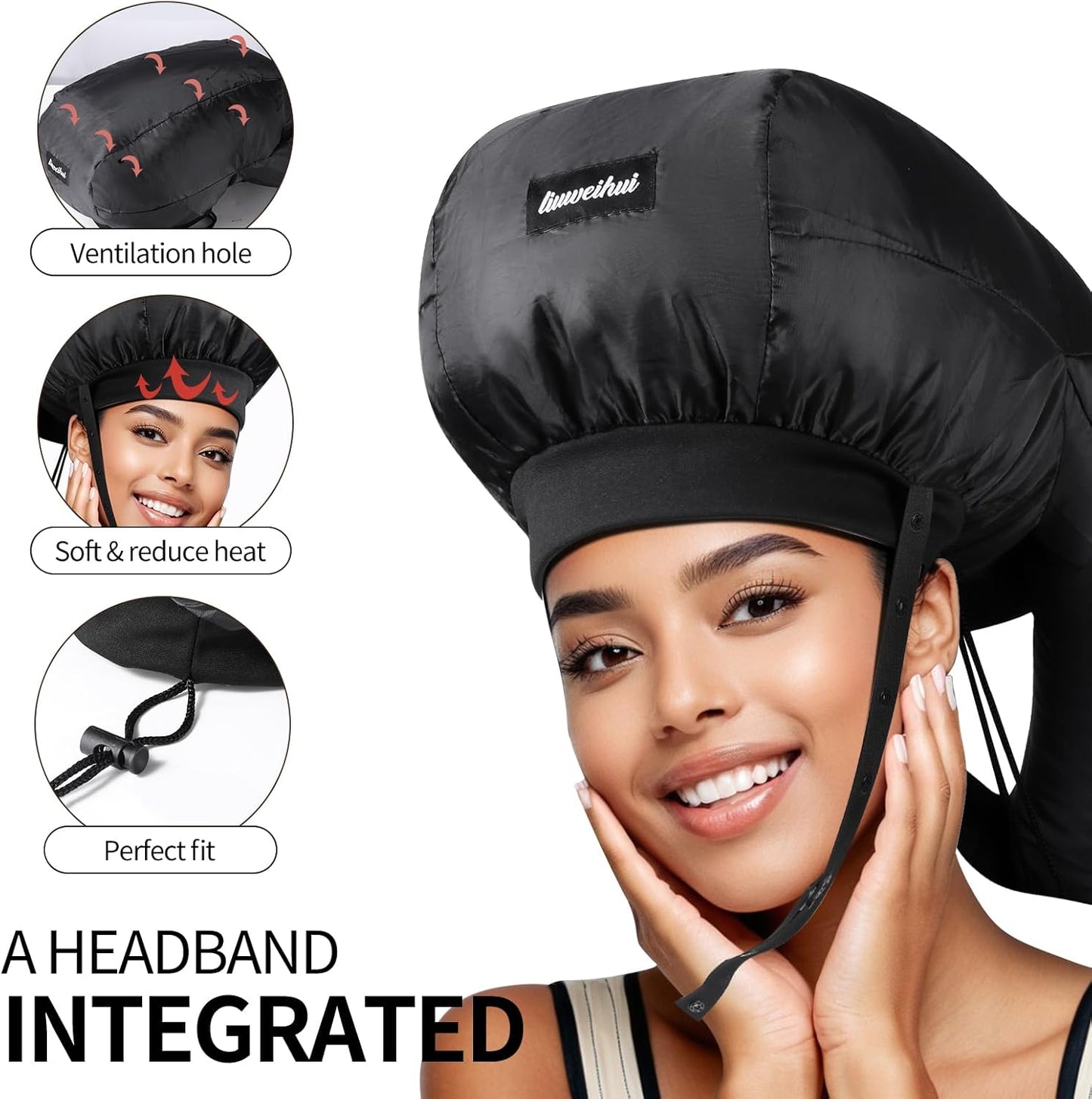 Large Bonnet Hooded Dryer Diffuser Attachment, Ideal Hair Diffuser for Curly Hair -  BigGreenBear.com Beauty Products 9.99 USD Big Green Bear