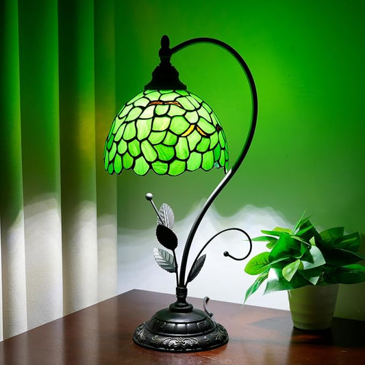 Green Leaf Table Lamp Tiffany Lamp Handcrafted Stained Glass lamp