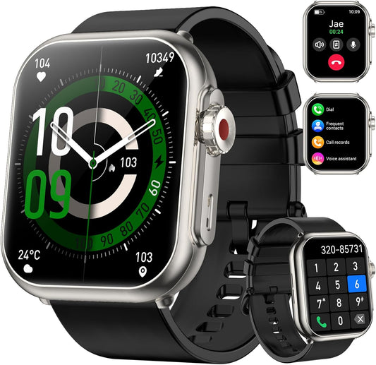 Smart Watch for Men Women, 1000 mAh 100 Day Battery Life for iOS/Android -  BigGreenBear.com SMART WATCH 49.99