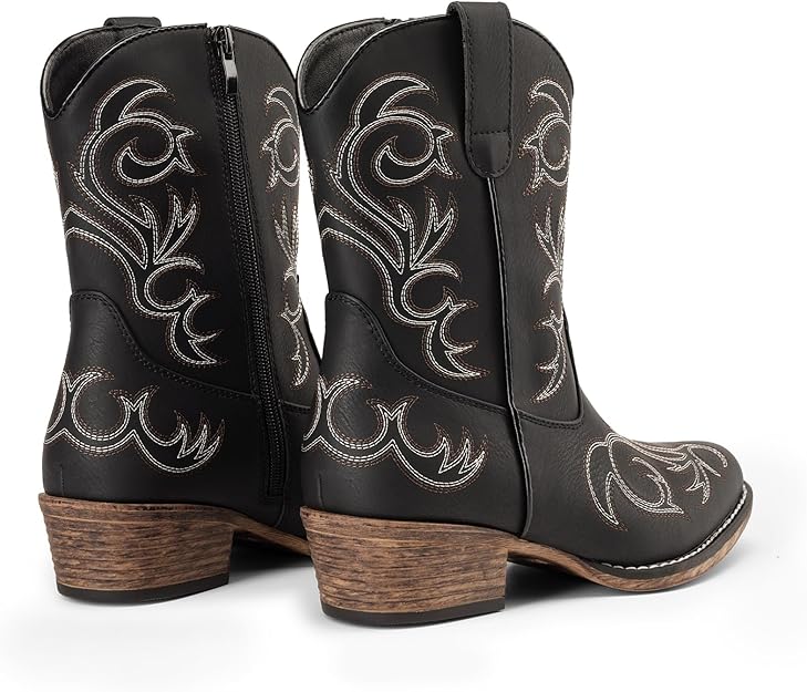 Women's Cowboy Cowgirl Western Boots Embroidered Stitched Ankle Boots Square Toe Chunky Heel -  BigGreenBear.com clothing 69.99