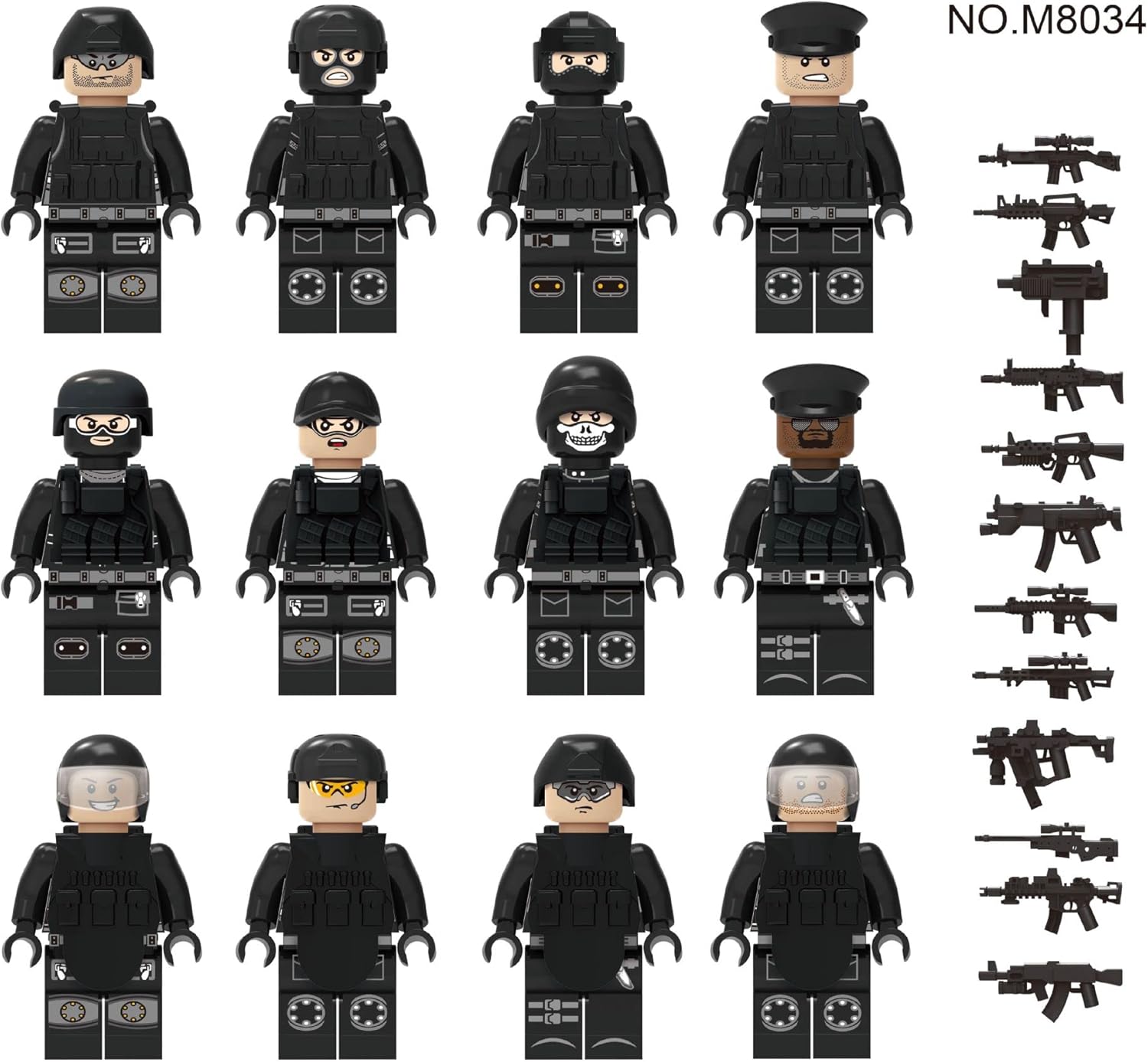 SWAT Military Police Building Block Set  (22 PCS) with Weapons and Accessories -  BigGreenBear.com Building Toys 45.00 USD Big Green Bear