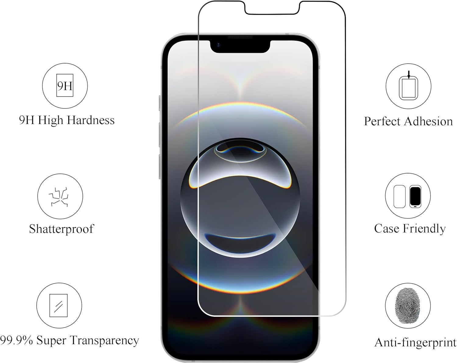 3 Pack Screen Protector for iPhone 16e / iPhone 14 / iPhone 13 / iPhone 13 Pro [6.1 Inch] -  BigGreenBear.com