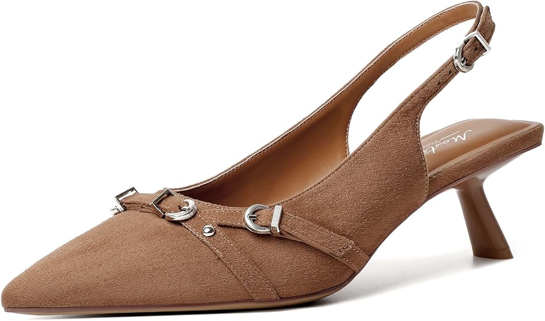 Kitten Heels for Women Pointed Toe Pumps Patent Leather -  BigGreenBear.com shoes 49.99 USD Big Green Bear