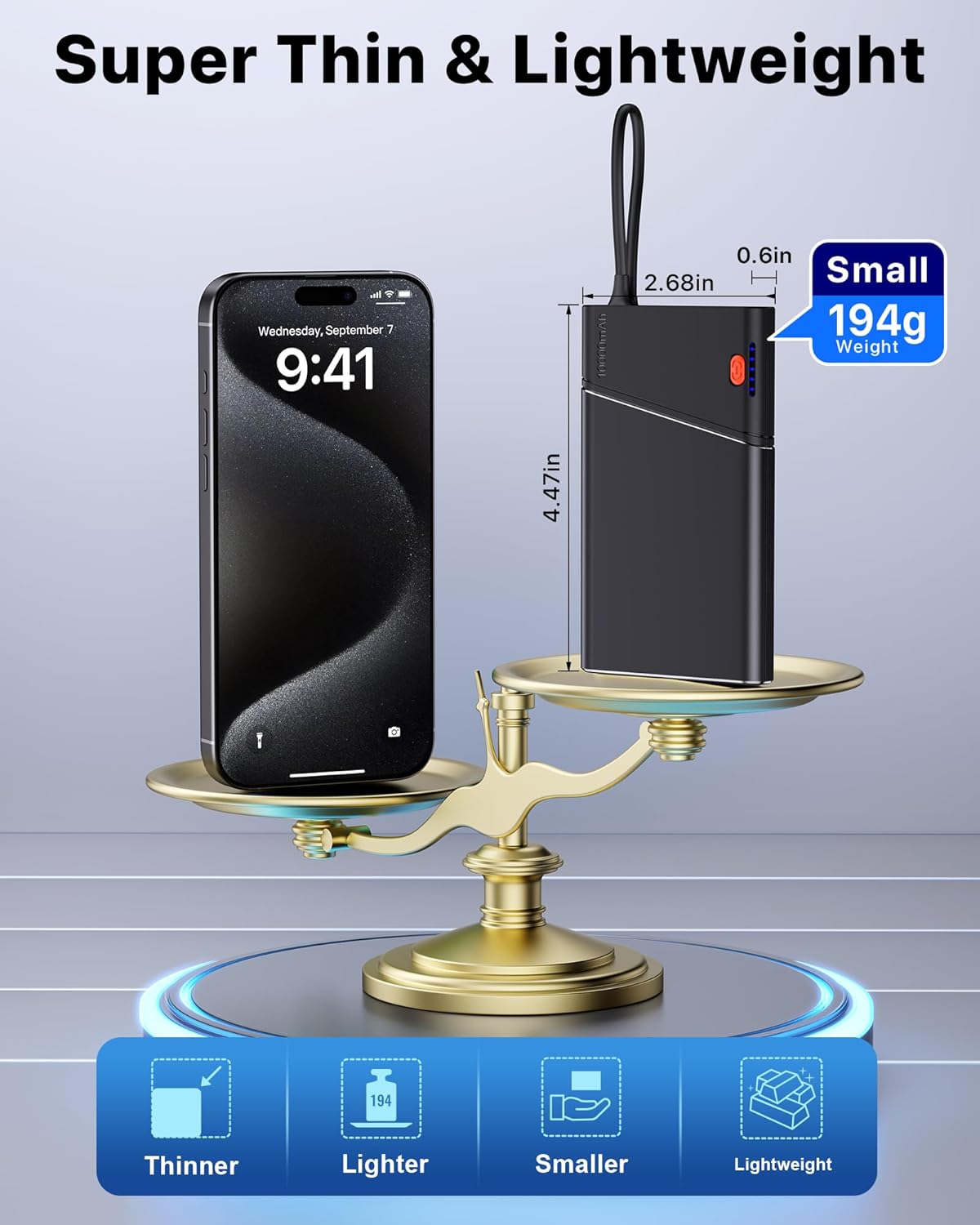 Portable Charger Power Bank, 10000mAh 22.5W PD -  BigGreenBear.com cell phone 24.50 USD Big Green Bear