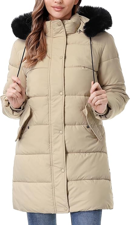Women's Winter Coat Long Waterproof Parka - Warm Snow Jacket -  BigGreenBear.com clothing 59.00 USD Big Green Bear
