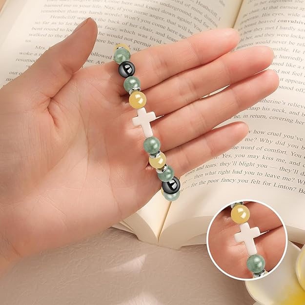 Women  Cross Bracelet, Inspirational Religious Jewelry -  BigGreenBear.com jewelry 12.78 USD Big Green Bear