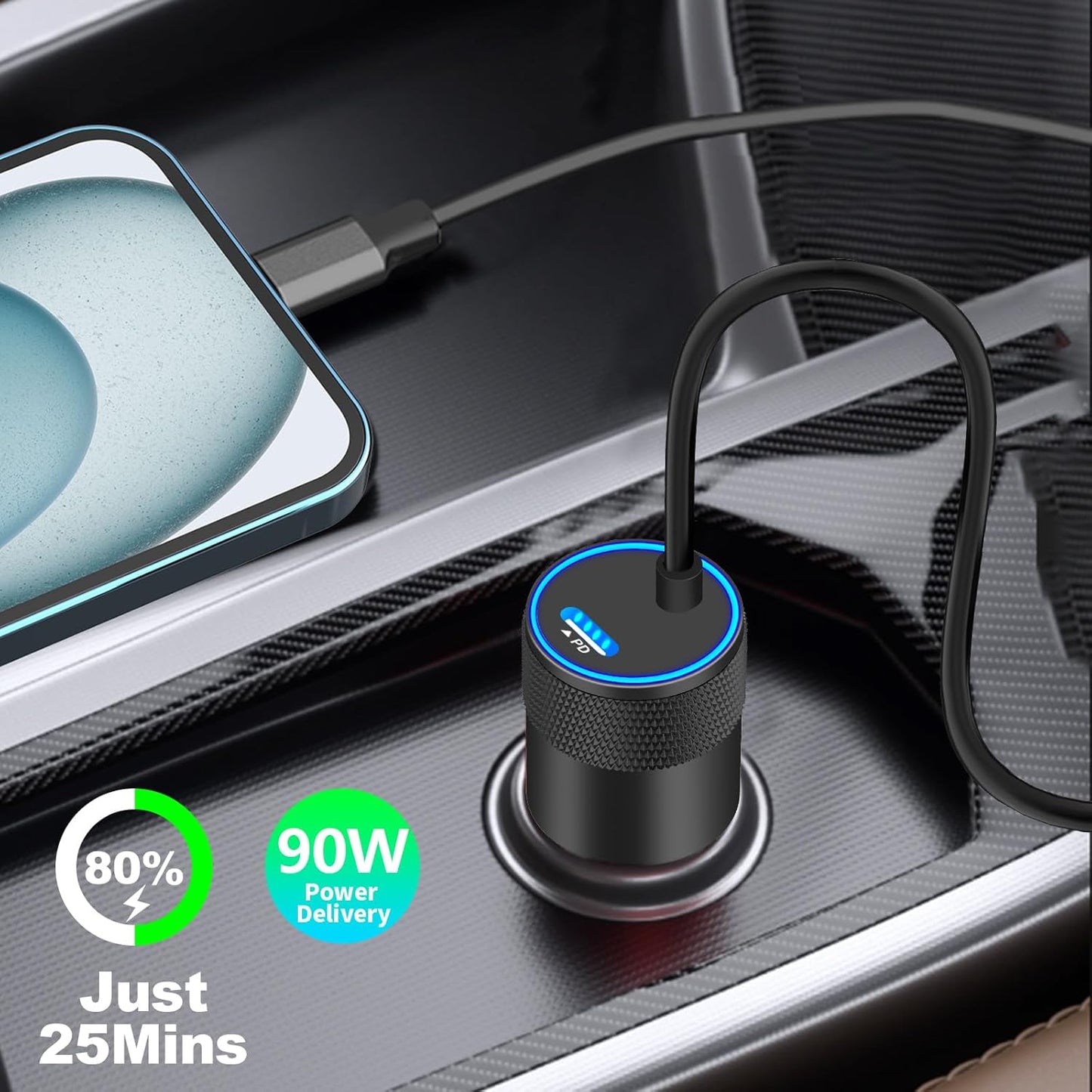 [Apple MFi Certified] Car Charger or iPhone 16/16 Pro/16 Plus/16 Pro Max/15/15 Pro/iPad -  BigGreenBear.com cell phone 7.99 USD Big Green Bear