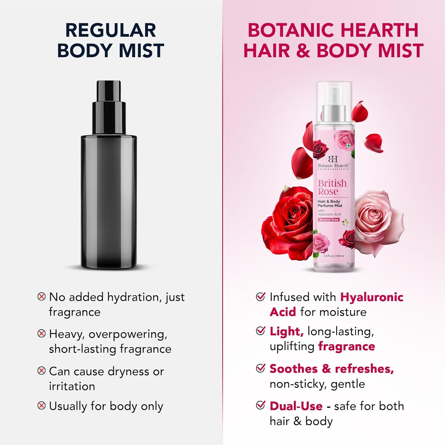 British Rose Hair Perfume & Body Perfume Mist 3.4 fl oz -  BigGreenBear.com Beauty Products 12.99 USD Big Green Bear